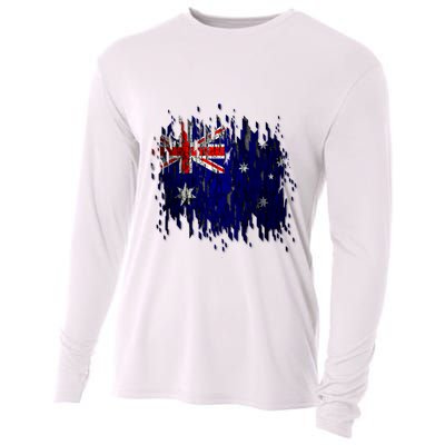Australia Grunge Flag Cooling Performance Long Sleeve Crew