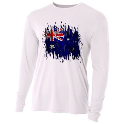 Australia Grunge Flag Cooling Performance Long Sleeve Crew