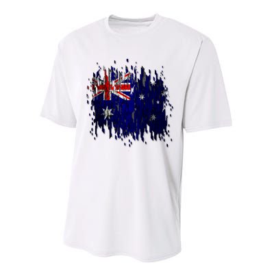 Australia Grunge Flag Performance Sprint T-Shirt