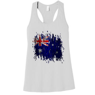 Australia Grunge Flag Women's Racerback Tank