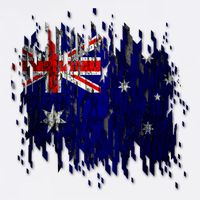 Australia Grunge Flag Baby Bodysuit