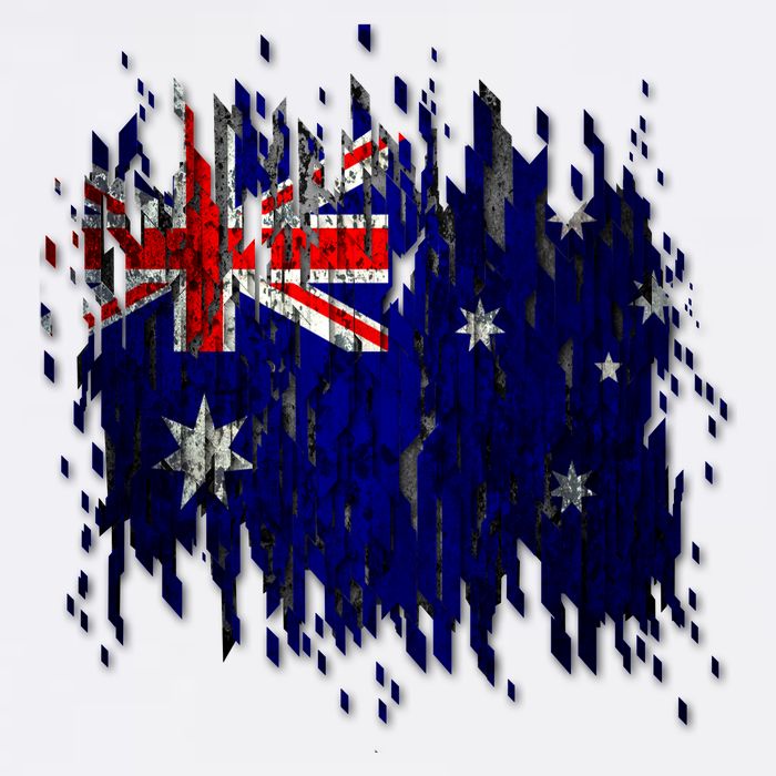 Australia Grunge Flag Baby Bodysuit