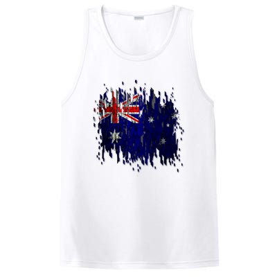 Australia Grunge Flag PosiCharge Competitor Tank