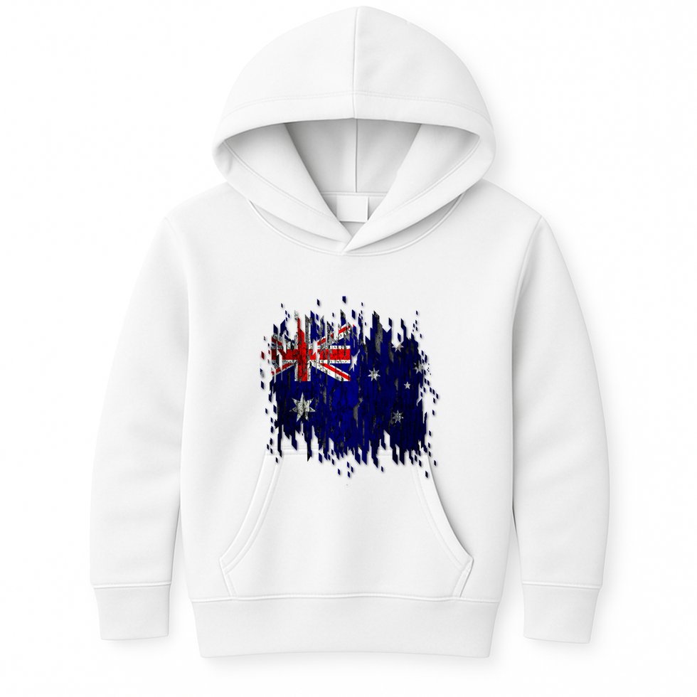 Australia Grunge Flag Kids Hoodie