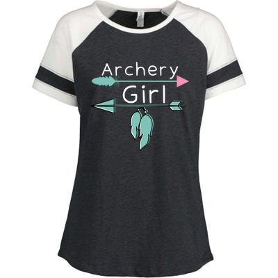 Archery Gift Funny Bow And Arrow Gift And Archer Gift Enza Ladies Jersey Colorblock Tee