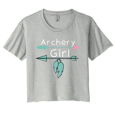 Archery Gift Funny Bow And Arrow Gift And Archer Gift Women's Crop Top Tee