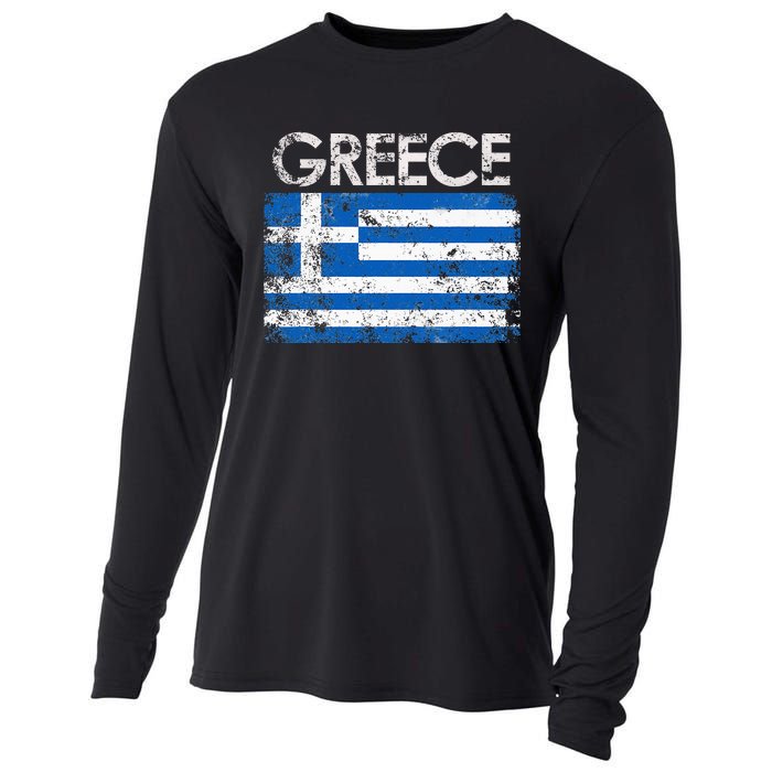 Authentic Greek Flag Souvenir Celebrate Greece's Heritage Cooling Performance Long Sleeve Crew