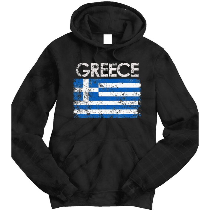 Authentic Greek Flag Souvenir Celebrate Greece's Heritage Tie Dye Hoodie