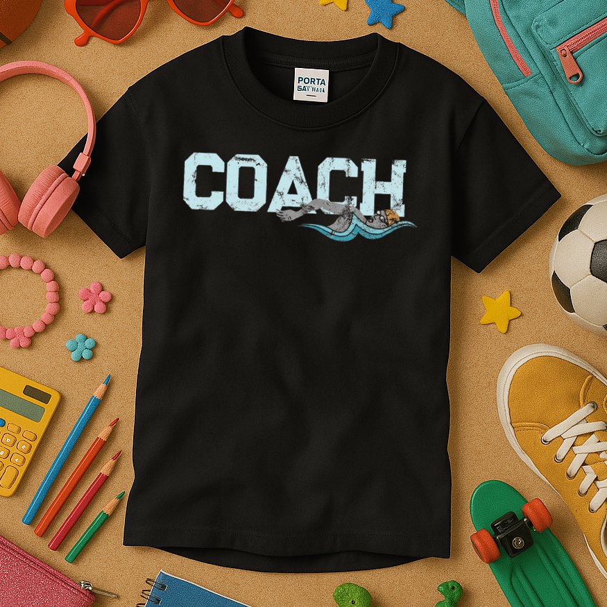 Appreciation Gifts For Swim Coaches Funny Swim Teacher Coach Kids T-Shirt
