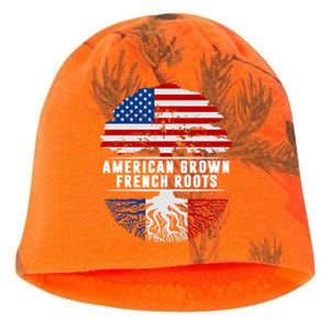 American Grown French Roots Flag France Tree Usa Gift Kati - Camo Knit Beanie