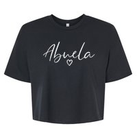 Abuela Gifts For Women Grandma Heart MotherS Day Abuela Bella+Canvas Jersey Crop Tee