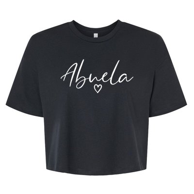 Abuela Gifts For Women Grandma Heart MotherS Day Abuela Bella+Canvas Jersey Crop Tee