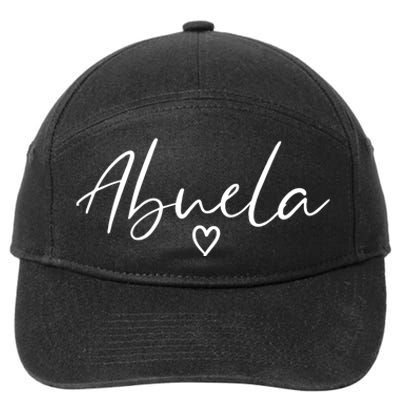 Abuela Gifts For Women Grandma Heart MotherS Day Abuela 7-Panel Snapback Hat