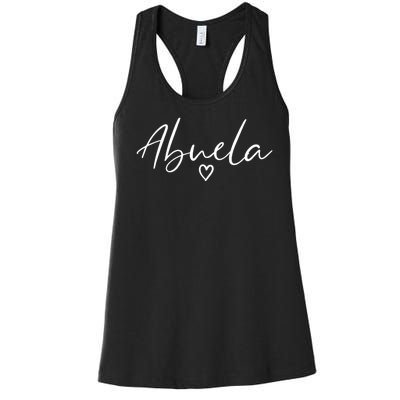 Abuela Gifts For Women Grandma Heart MotherS Day Abuela Women's Racerback Tank