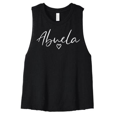 Abuela Gifts For Women Grandma Heart MotherS Day Abuela Women's Racerback Cropped Tank