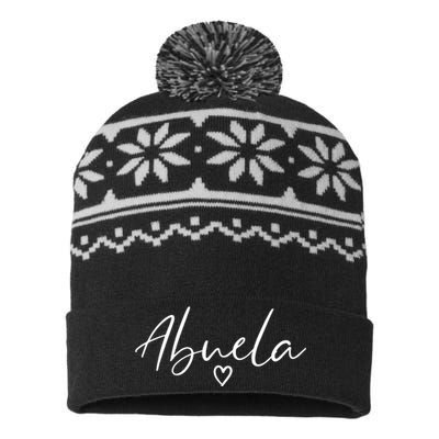 Abuela Gifts For Women Grandma Heart MotherS Day Abuela USA-Made Snowflake Beanie