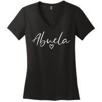 Abuela Gifts For Women Grandma Heart MotherS Day Abuela Women's V-Neck T-Shirt