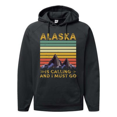 Alaska Gifts For Denali Juneau Alyaska Performance Fleece Hoodie