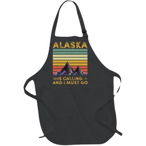 Alaska Gifts For Denali Juneau Alyaska Full-Length Apron With Pockets