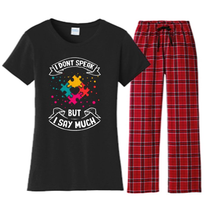 Autism Gifts For Adults Syndrom Autist Asd Autistic Asperger Women's Flannel Pajama Set