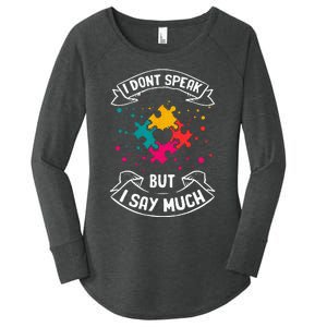 Autism Gifts For Adults Syndrom Autist Asd Autistic Asperger Women's Perfect Tri Tunic Long Sleeve Shirt