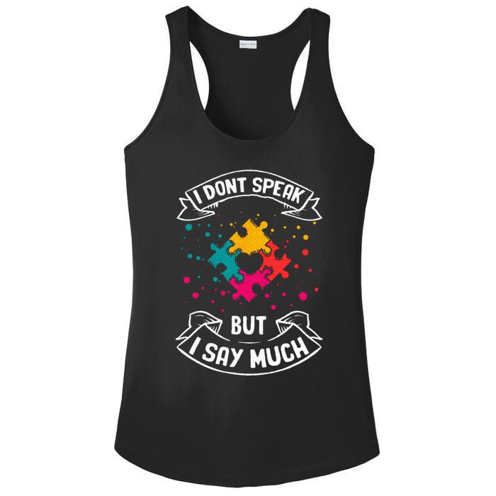 Autism Gifts For Adults Syndrom Autist Asd Autistic Asperger Ladies PosiCharge Competitor Racerback Tank