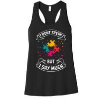 Autism Gifts For Adults Syndrom Autist Asd Autistic Asperger Women's Racerback Tank