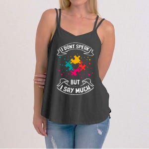 Autism Gifts For Adults Syndrom Autist Asd Autistic Asperger Women's Strappy Tank