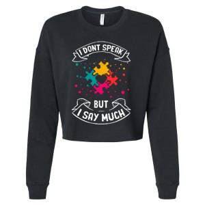 Autism Gifts For Adults Syndrom Autist Asd Autistic Asperger Cropped Pullover Crew