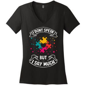 Autism Gifts For Adults Syndrom Autist Asd Autistic Asperger Women's V-Neck T-Shirt