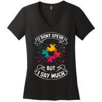 Autism Gifts For Adults Syndrom Autist Asd Autistic Asperger Women's V-Neck T-Shirt