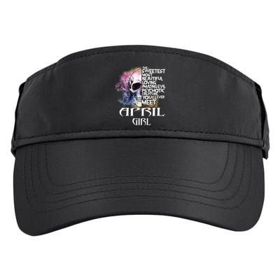 April Girl Funny Birthday Skull Woman Adult Drive Performance Visor