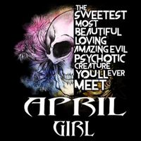 April Girl Funny Birthday Skull Woman Womens T-Shirt