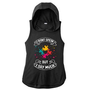 Autism Gifts For Adults Syndrom Autist Asd Autistic Asperger Ladies PosiCharge Tri-Blend Wicking Draft Hoodie Tank