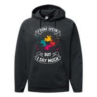 Autism Gifts For Adults Syndrom Autist Asd Autistic Asperger Performance Fleece Hoodie