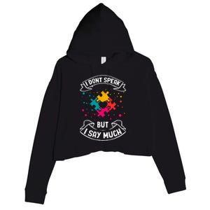 Autism Gifts For Adults Syndrom Autist Asd Autistic Asperger Crop Fleece Hoodie