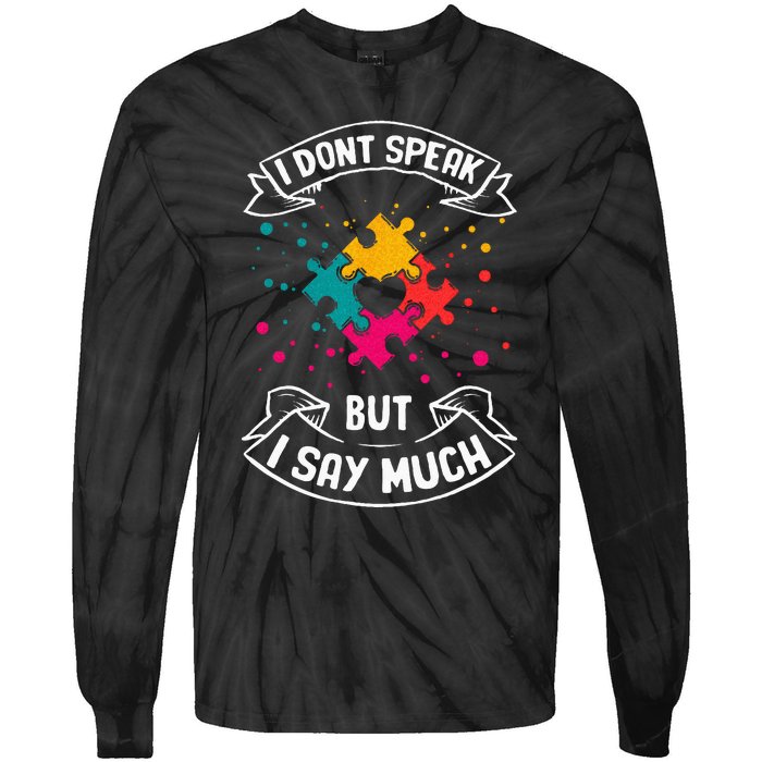 Autism Gifts For Adults Syndrom Autist Asd Autistic Asperger Tie-Dye Long Sleeve Shirt