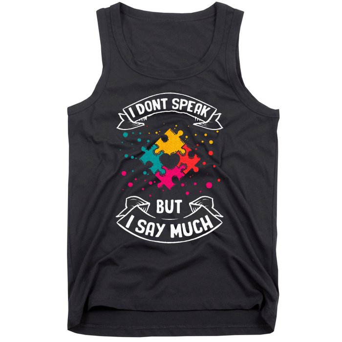 Autism Gifts For Adults Syndrom Autist Asd Autistic Asperger Tank Top