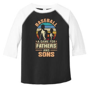 A Game For Fathers And Sons Fathers Day Baseball Toddler Fine Jersey T-Shirt