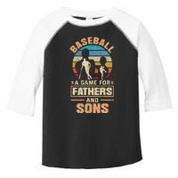 A Game For Fathers And Sons Fathers Day Baseball Toddler Fine Jersey T-Shirt