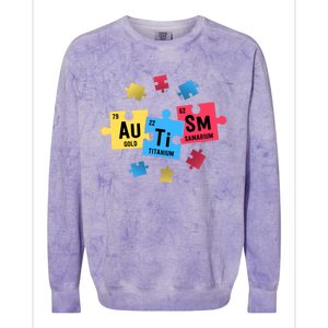 Autism Gift For Teachers Sped Periodic Table Elets Gift Colorblast Crewneck Sweatshirt