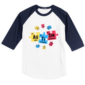 Autism Gift For Teachers Sped Periodic Table Elets Gift Baseball Sleeve Shirt