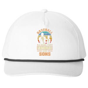 A Game For Fathers And Sons Fathers Day Baseball Snapback Five-Panel Rope Hat