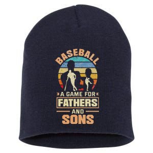 A Game For Fathers And Sons Fathers Day Baseball Short Acrylic Beanie