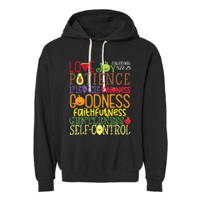 Awesome Galatians Fruit Of The Spirit Religious Verses Garment-Dyed Fleece Hoodie