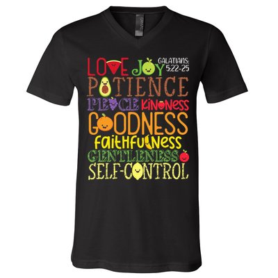 Awesome Galatians Fruit Of The Spirit Religious Verses V-Neck T-Shirt
