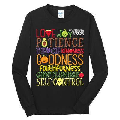 Awesome Galatians Fruit Of The Spirit Religious Verses Tall Long Sleeve T-Shirt