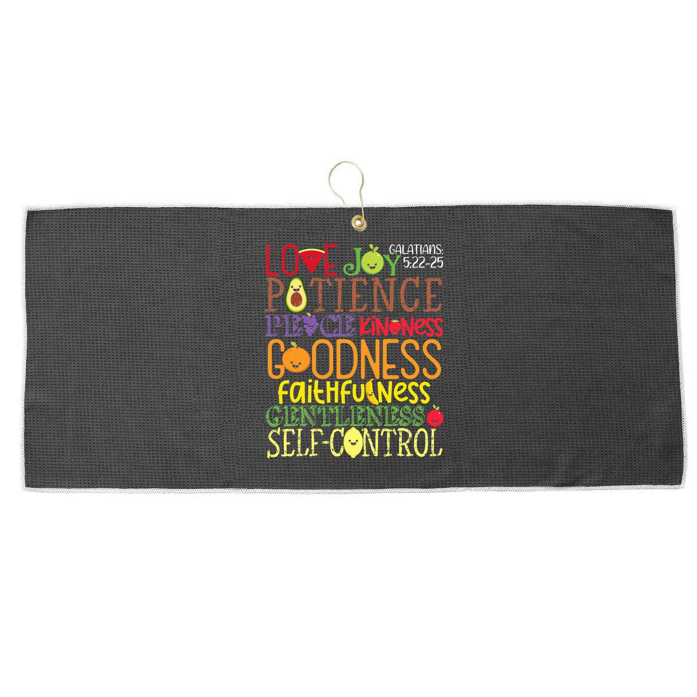 Awesome Galatians Fruit Of The Spirit Religious Verses Large Microfiber Waffle Golf Towel