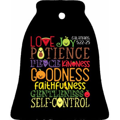 Awesome Galatians Fruit Of The Spirit Religious Verses Ceramic Bell Ornament