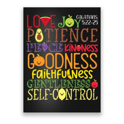 Awesome Galatians Fruit Of The Spirit Religious Verses Poster